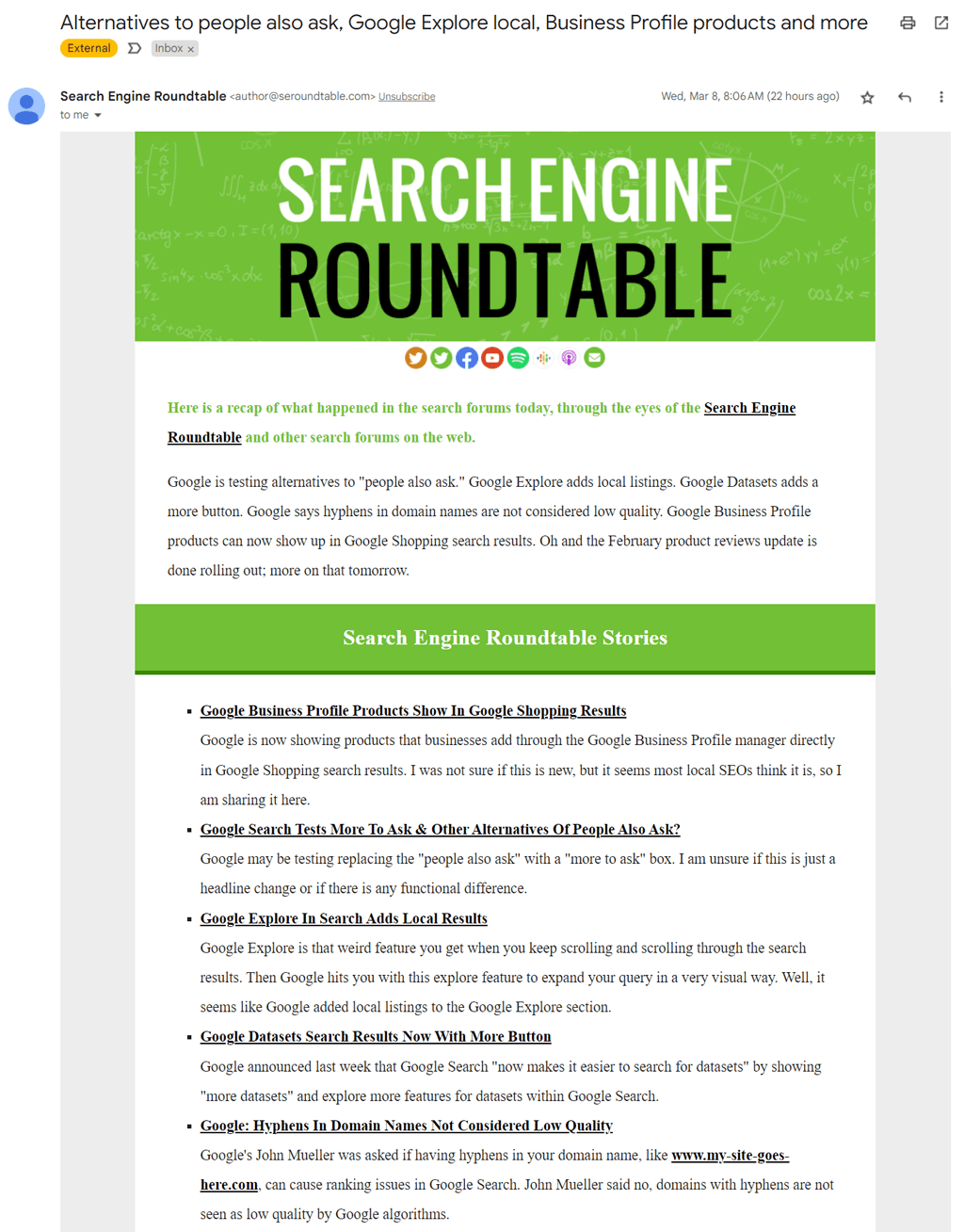 Search Engine Roundtable